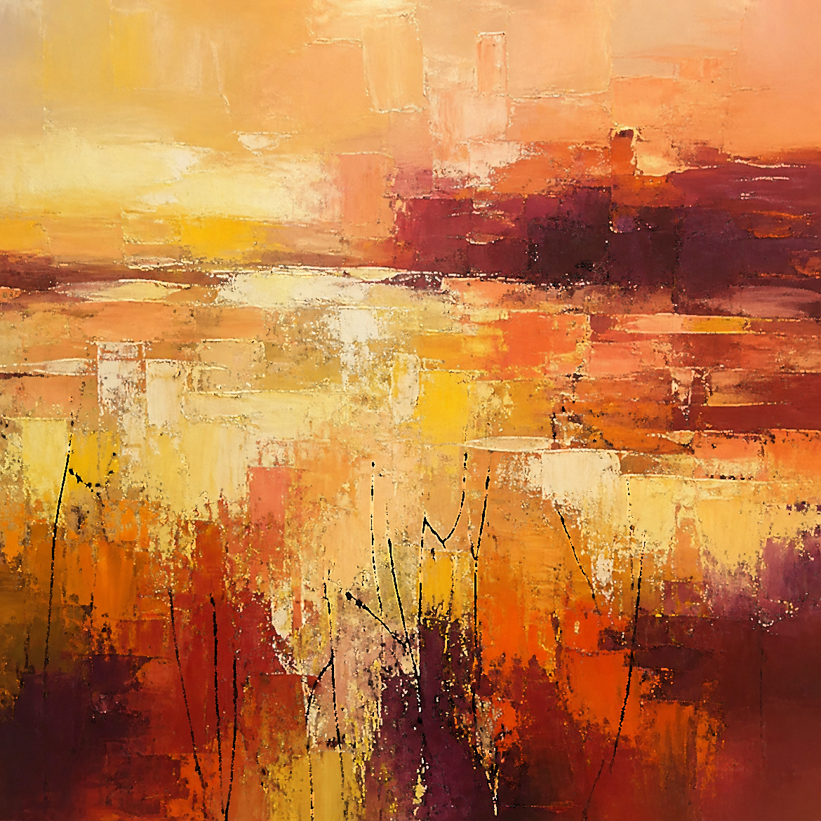 Warm abstract artwork by Elena Harlot